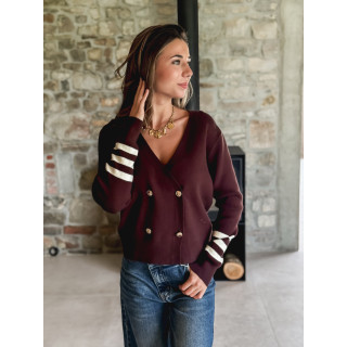 Gilet Loreila - Chocolat/Ecru