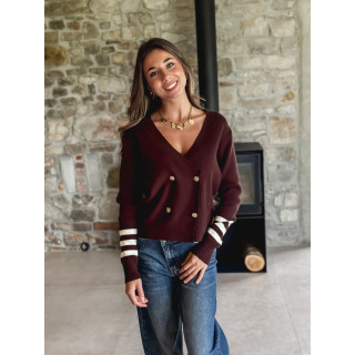 Gilet Loreila - Chocolat/Ecru