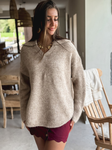 Pull Nolia - Beige foncé