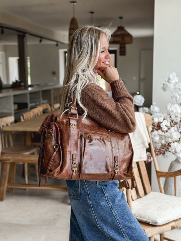 Sac brillant Gabby - Camel