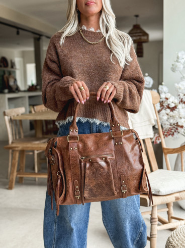 Sac brillant Gabby - Camel