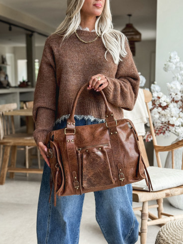 Sac brillant Gabby - Camel
