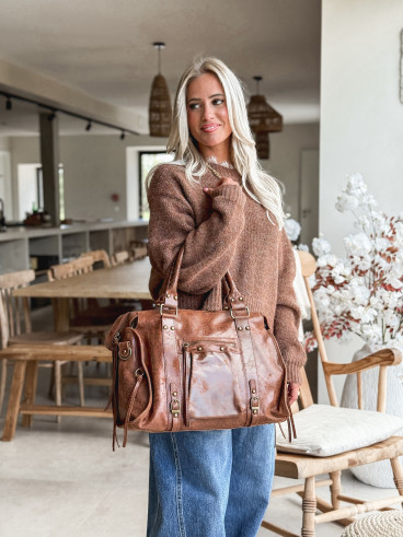 Sac brillant Gabby - Camel