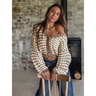 Gilet Florelie - Ecru/Beige