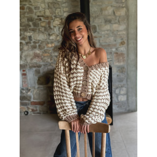 Gilet Florelie - Ecru/Beige