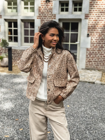 Veste à sequins Miley - Bronze