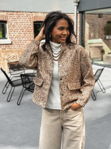 Veste à sequins Miley - Bronze