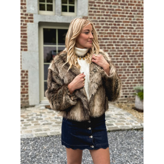 Jupe courte en jeans Loula - Bleu foncé