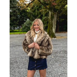 Jupe courte en jeans Loula - Bleu foncé