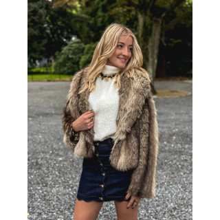 Jupe courte en jeans Loula - Bleu foncé