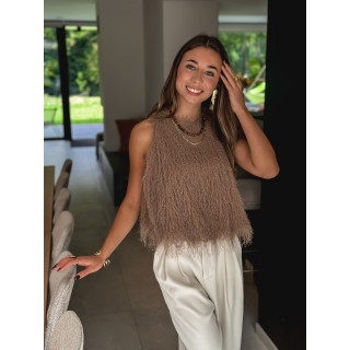 Blouse sans manches Zayna - Taupe