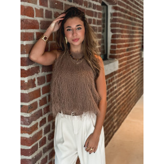 Blouse sans manches Zayna - Taupe
