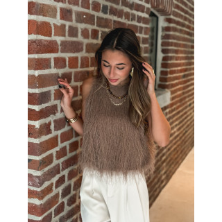 Blouse sans manches Zayna - Taupe