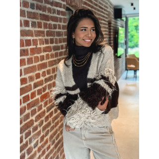 Gilet Prisca - Taupe/Chocolat