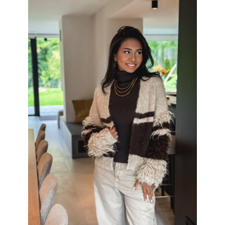 Gilet Prisca - Taupe/Chocolat