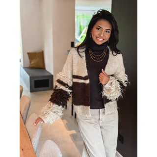 Gilet Prisca - Taupe/Chocolat