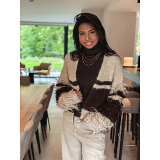 Gilet Prisca - Taupe/Chocolat