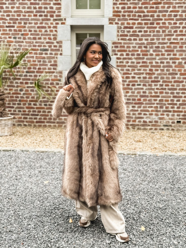 Manteau long Sohara - Beige foncé