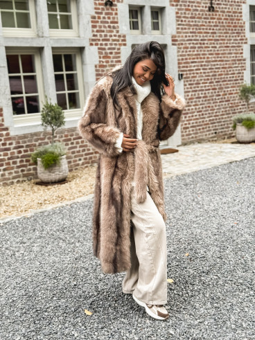 Manteau long Sohara - Beige foncé