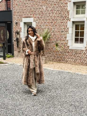 Manteau long Sohara - Beige foncé