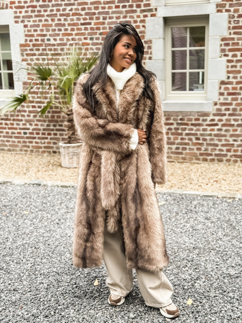 Manteau long Sohara - Beige foncé
