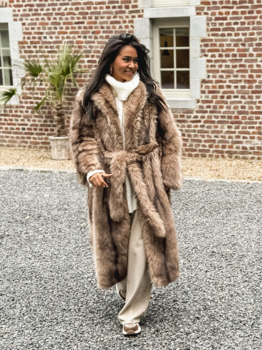 Manteau long Sohara - Beige foncé