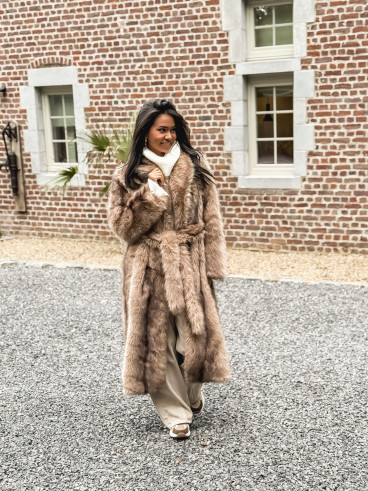 Manteau long Sohara - Beige foncé