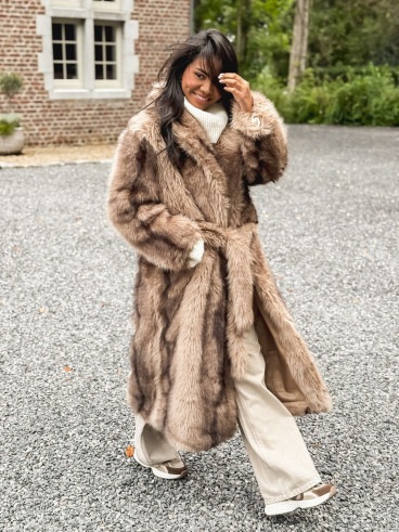 Manteau long Sohara - Beige foncé