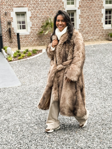 Manteau long Sohara - Beige foncé