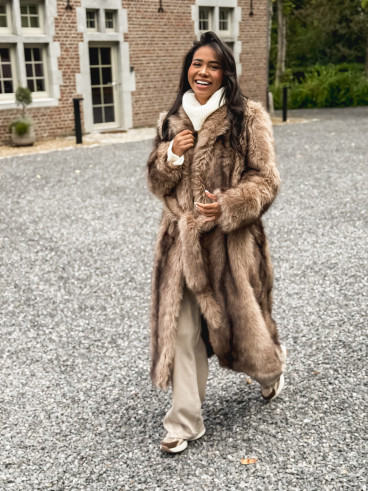 Manteau long Sohara - Beige foncé