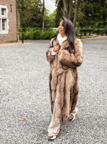 Manteau long Sohara - Beige foncé