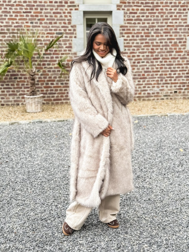 Manteau long Moara - Greige