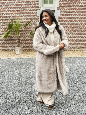 Manteau long Moara - Greige