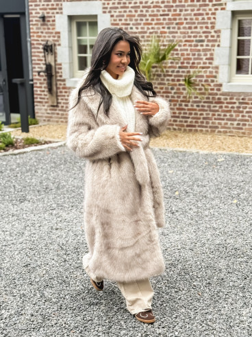 Manteau long Moara - Greige