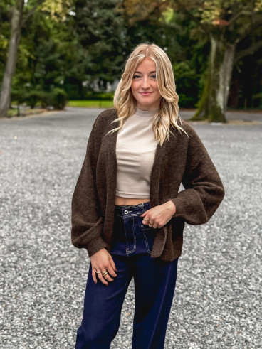 Gilet Sohana - Chocolat