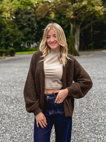 Crop top Léana - Taupe