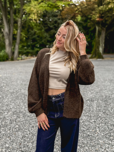 Crop top Léana - Taupe