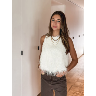 Blouse sans manches Zayna - Blanc