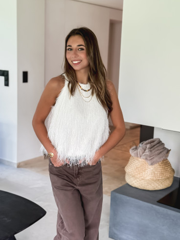 Blouse sans manches Zayna - Blanc