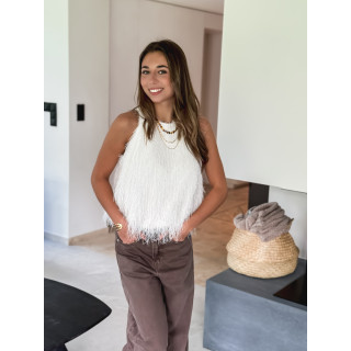Blouse sans manches Zayna - Blanc