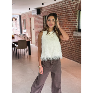 Blouse sans manches Zayna - Blanc