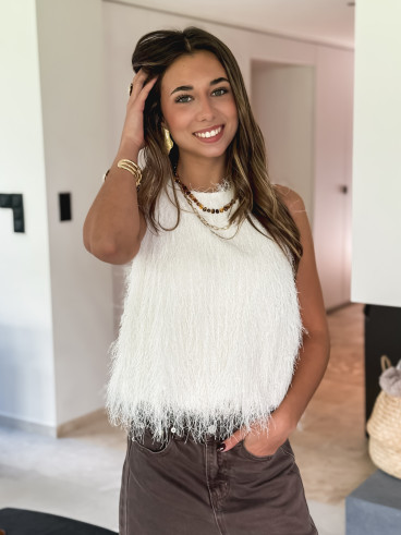 Blouse sans manches Zayna - Blanc