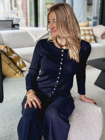 Blouse Valérya - Bleu marine