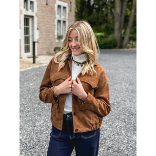 Veste en suédine Valeska - Camel