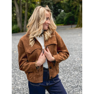 Veste en suédine Valeska - Camel