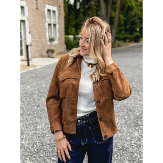Veste en suédine Valeska - Camel