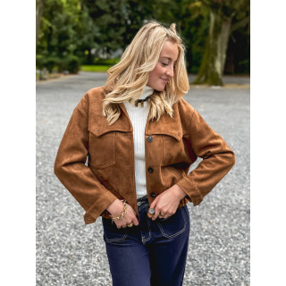 Veste en suédine Valeska - Camel