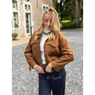 Veste en suédine Valeska - Camel