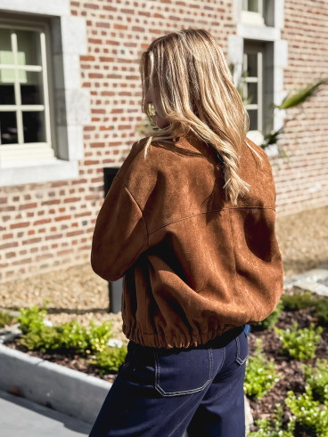 Veste en suédine Valeska - Camel