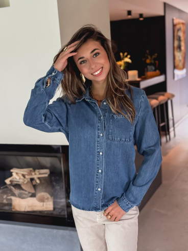 Chemise en jeans Asha - Bleu